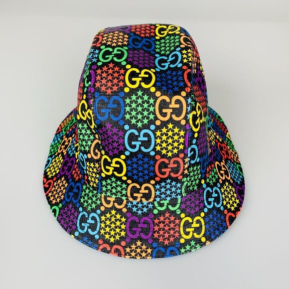 NWT Gucci GG Psychedelic fedora hat size M(58cm) - Picture 8 of 15